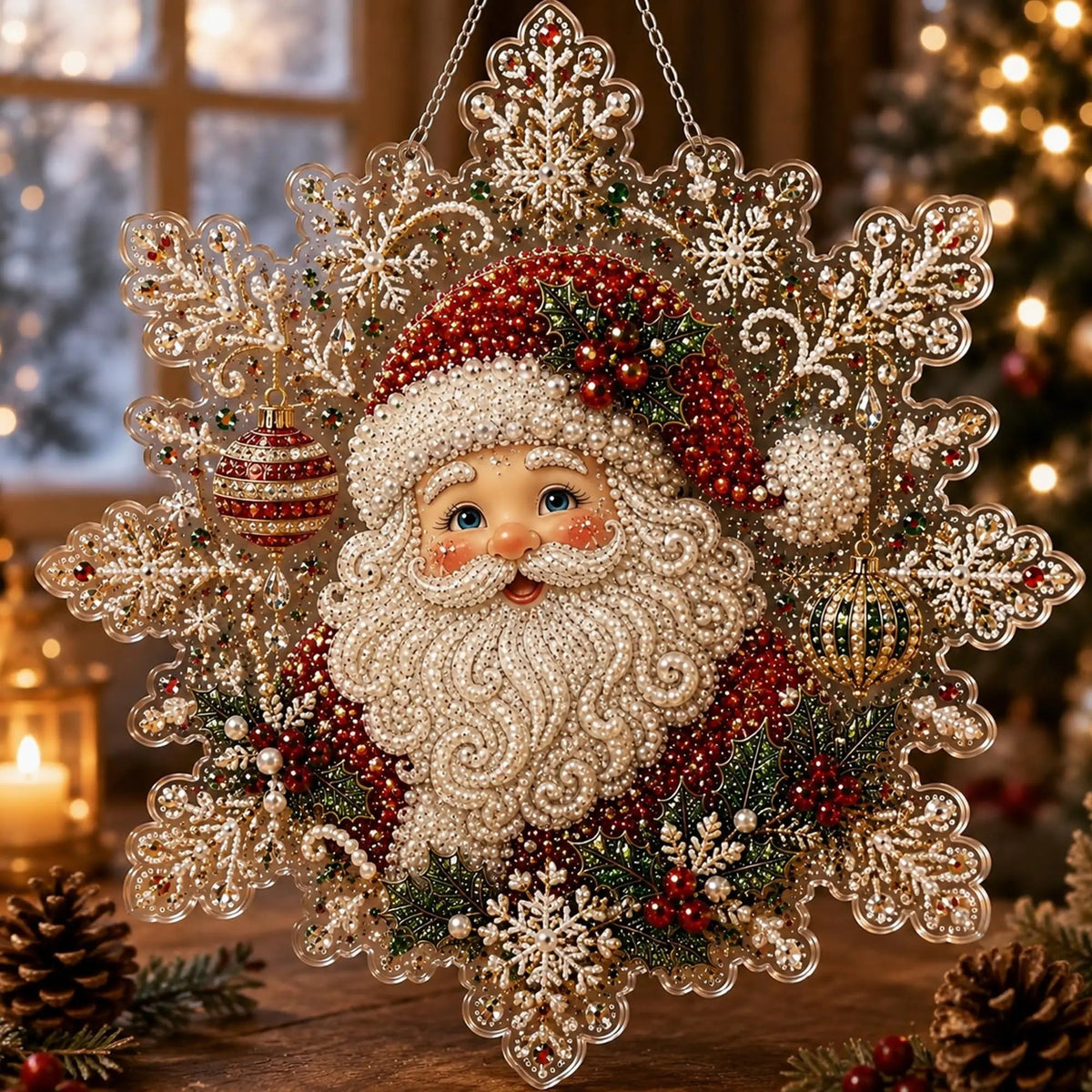 Christmas Pearl Diamond Painting Suncatcher Kit