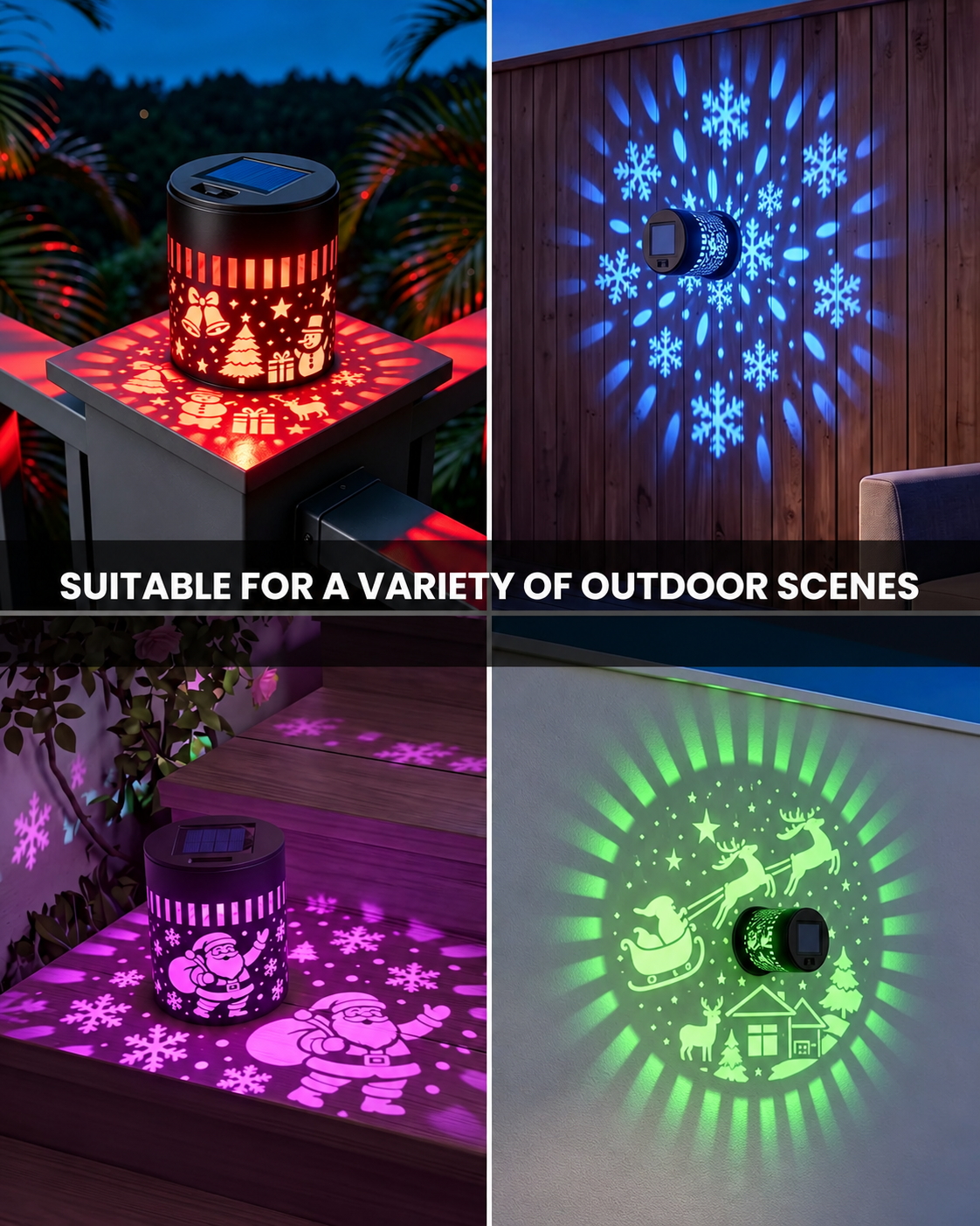 Taluxa™ Christmas Decorative Solar Projection Light, IP65 Waterproof