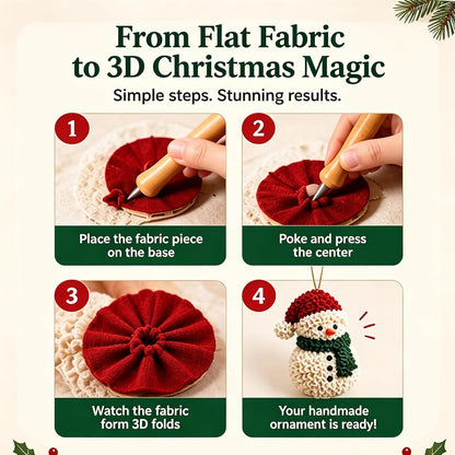 3D Fabric Poke Christmas Ornament Kit