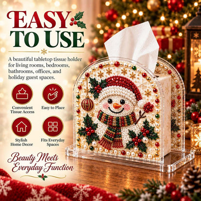 Christmas Diamond Painting Tissue Box Holder for Adults